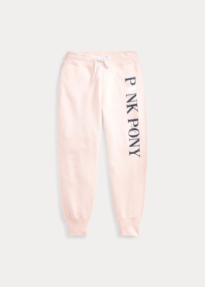 Pantalones Deportivos Ralph Lauren Mujer Rosas - Pink Pony Fleece - ENLHF1083